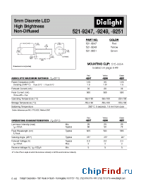 Datasheet 521-9249 производства Dialight