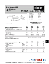 Datasheet 521-9250 производства Dialight