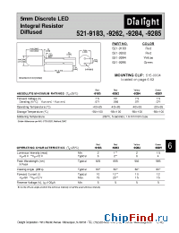 Datasheet 521-9262 производства Dialight