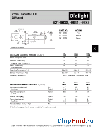 Datasheet 521-9631 производства Dialight