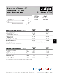 Datasheet 521-9640 производства Dialight
