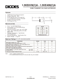 Datasheet 1.5KE170A manufacturer Diodes