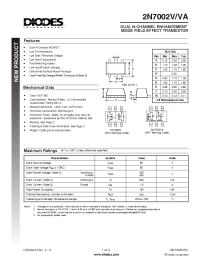 Datasheet 2N7002V manufacturer Diodes