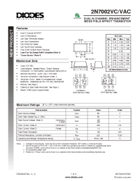Datasheet 2N7002VAC производства Diodes