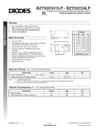 Datasheet BZT52C5V6LP-7 manufacturer Diodes