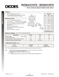 Datasheet BZX84C6V2TS manufacturer Diodes