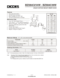 Datasheet BZX84C9V1W manufacturer Diodes