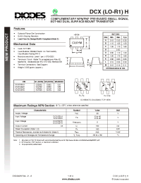 Datasheet DCX122LH-7 производства Diodes