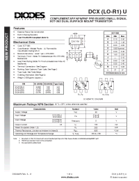 Datasheet DCX142JU-7-F производства Diodes