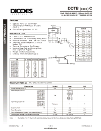 Datasheet DDTB113EC-7 производства Diodes