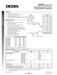 Datasheet DDTD114EC производства Diodes
