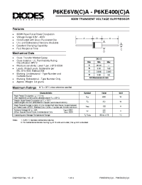 Datasheet P6KE56CA производства Diodes