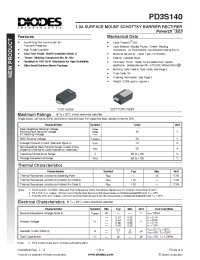 Datasheet PD3S140-7 производства Diodes