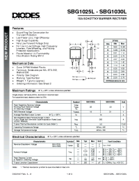 Datasheet SBG1025L-T производства Diodes
