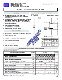 Datasheet UFR402 производства Diotec