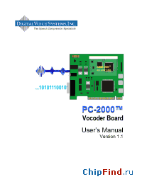 Datasheet PC-2000TM производства Digital Voice Sys