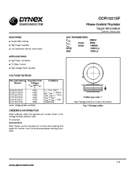 Datasheet DCR0121SF64 производства Dynex