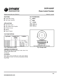 Datasheet DCR1020SF60 производства Dynex
