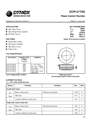 Datasheet DCR1277SD производства Dynex