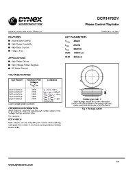 Datasheet DCR1476SY производства Dynex