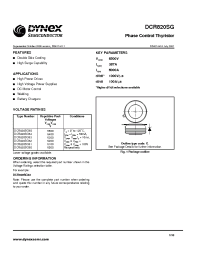 Datasheet DCR820SG60 производства Dynex