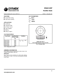 Datasheet DS2012SF56 производства Dynex