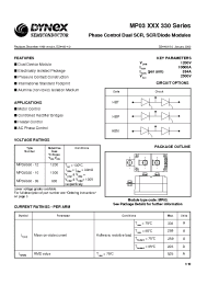 Datasheet MP03XXX330-12 manufacturer Dynex