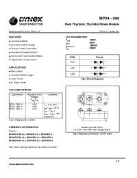Datasheet MP04HBN14 manufacturer Dynex