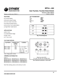 Datasheet MP04HBN490-26 manufacturer Dynex