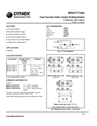 Datasheet MP04TT1550-17-W2 manufacturer Dynex