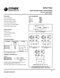 Datasheet MP04TT500-25-W2 manufacturer Dynex