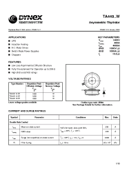 Datasheet TA44912W manufacturer Dynex