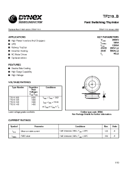 Datasheet TF21914B manufacturer Dynex