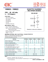 Datasheet 1N5820 производства EIC