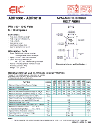 Datasheet ABR1000 производства EIC