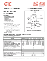 Datasheet ABR1506 производства EIC