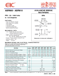 Datasheet ABR600 производства EIC