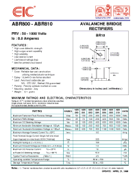 Datasheet ABR806 производства EIC