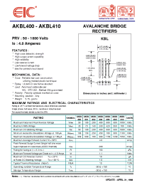 Datasheet AKBL400 производства EIC