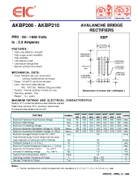 Datasheet AKBP201 производства EIC