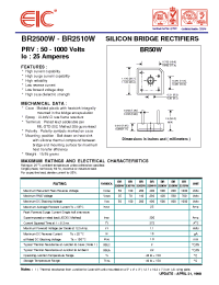 Datasheet BR2501W производства EIC