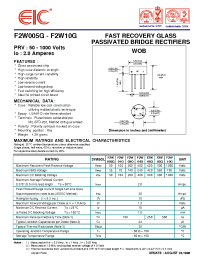 Datasheet F2W01G manufacturer EIC
