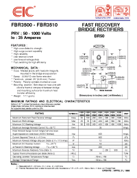 Datasheet FBR3501 производства EIC