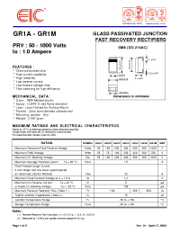 Datasheet GR1J manufacturer EIC