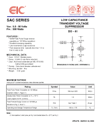 Datasheet SAC15 производства EIC