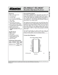 Datasheet EL1056C производства Elantec