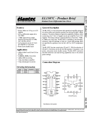 Datasheet EL1507CL производства Elantec