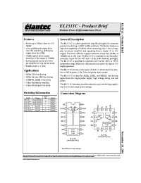 Datasheet EL1511CS производства Elantec