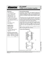 Datasheet EL2020C производства Elantec