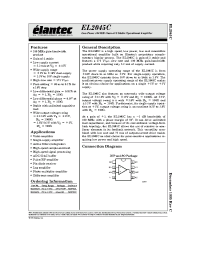 Datasheet EL2045CS производства Elantec
